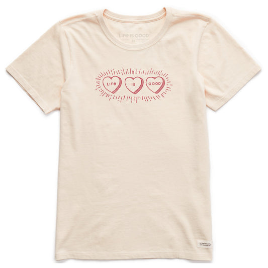 Women's Three LIG Hearts Short Sleeve Crusher Tee