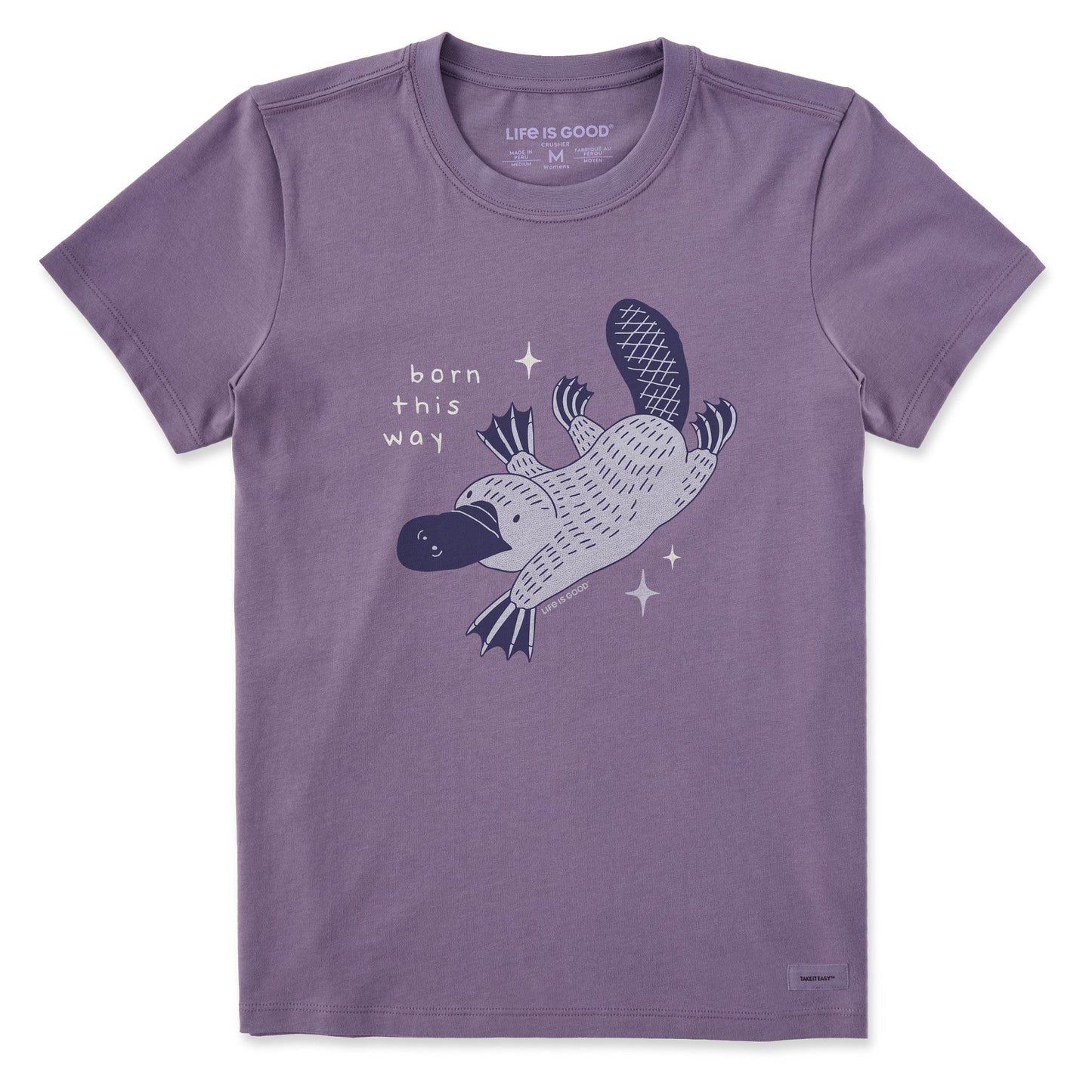 Women's Born This Way Platypus Short Sleeve Crusher Tee