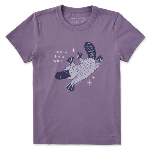 Women's Born This Way Platypus Short Sleeve Crusher Tee