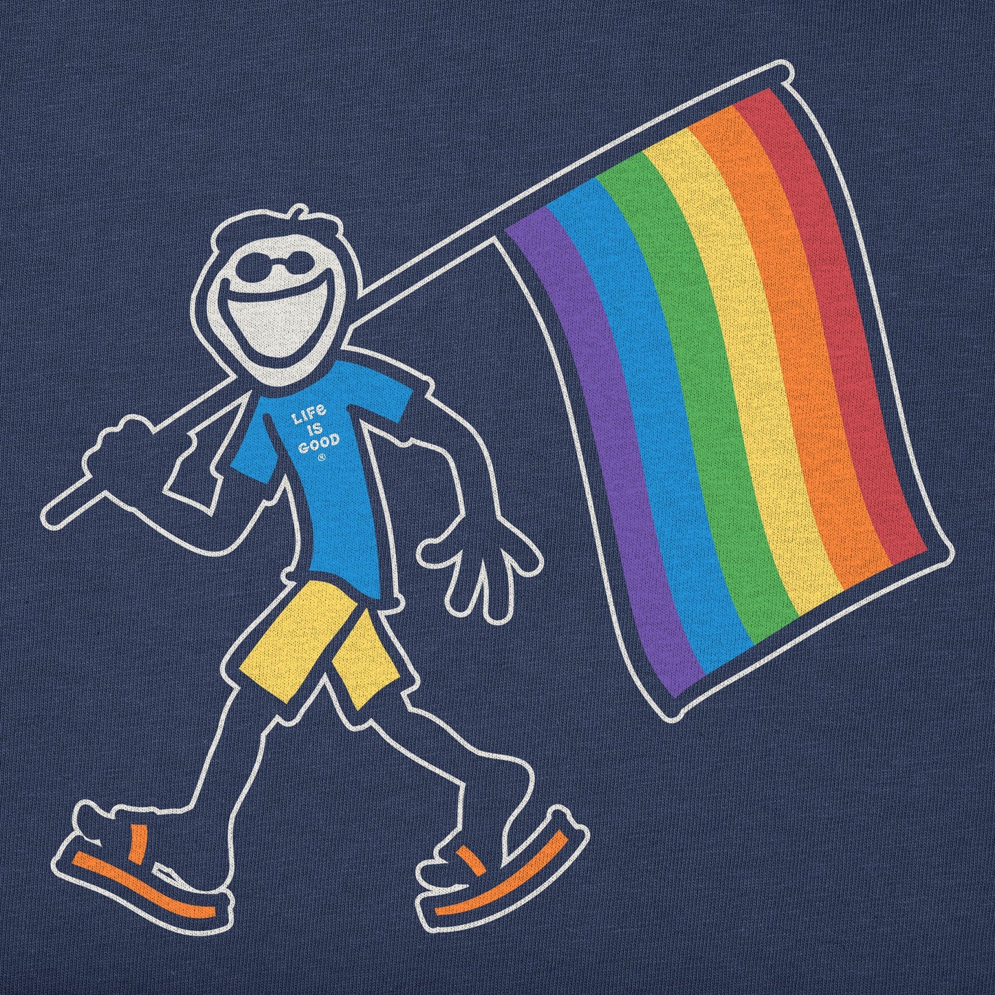 Women's Jake Carrying Pride Flag Short Sleeve Tee