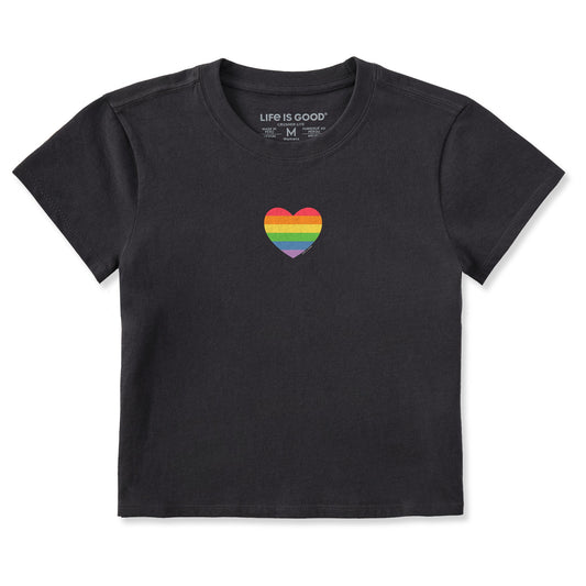 Women's Rainbow Pride Heart Crusher-LITE Shrunken Tee