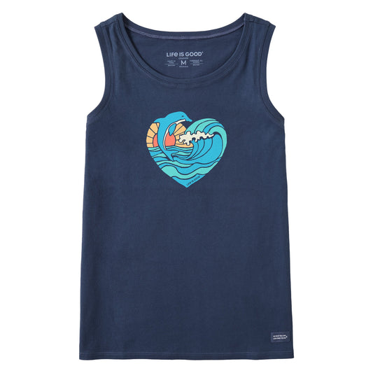 Women's Dolphin Wave Heart Crusher Tank