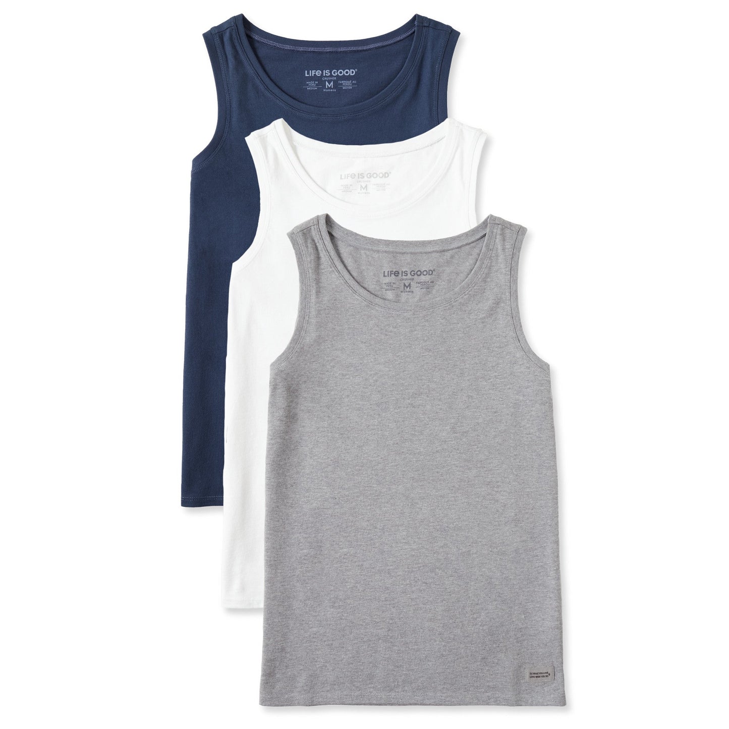 Women's Solid 3-Pack Crusher Tank- Multi 5