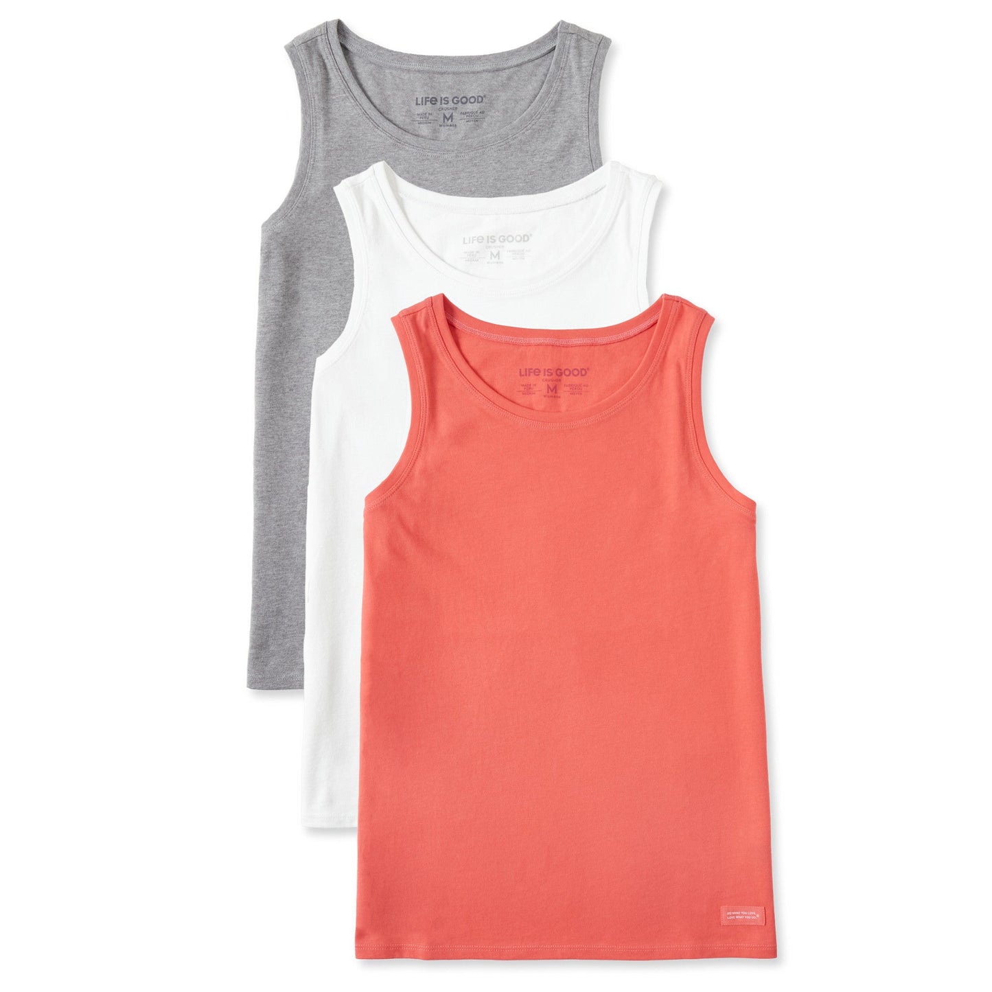 Women's Solid 3-Pack Crusher Tank- Multi 7