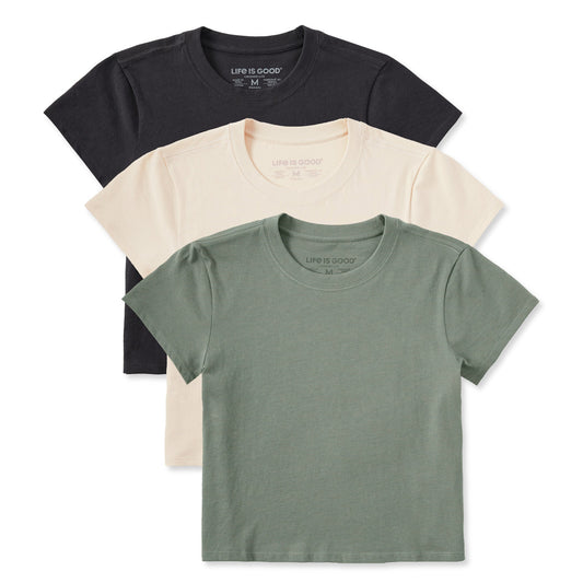 Women's Solid 3-Pack Crusher-LITE Shrunken Tee - Multi 2