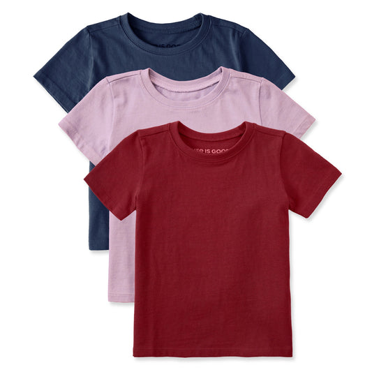 Toddlers Solid 3-Pack Crusher Tee  Multi 1