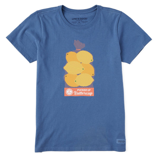 Women's Pucker Up Buttercup Lemons Short Sleeve Tee