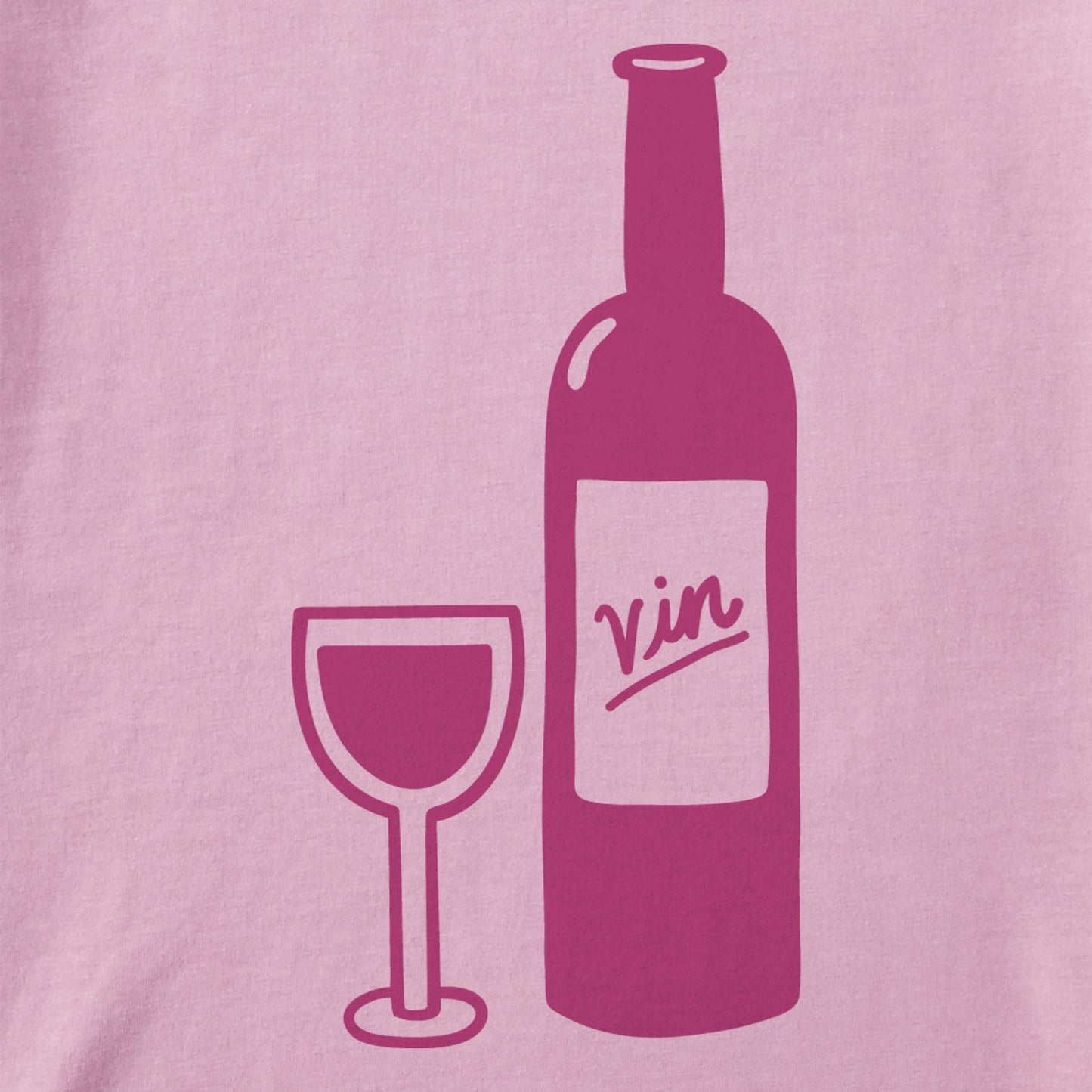 Women's Wine with Glass Short Sleeve Crusher Vee
