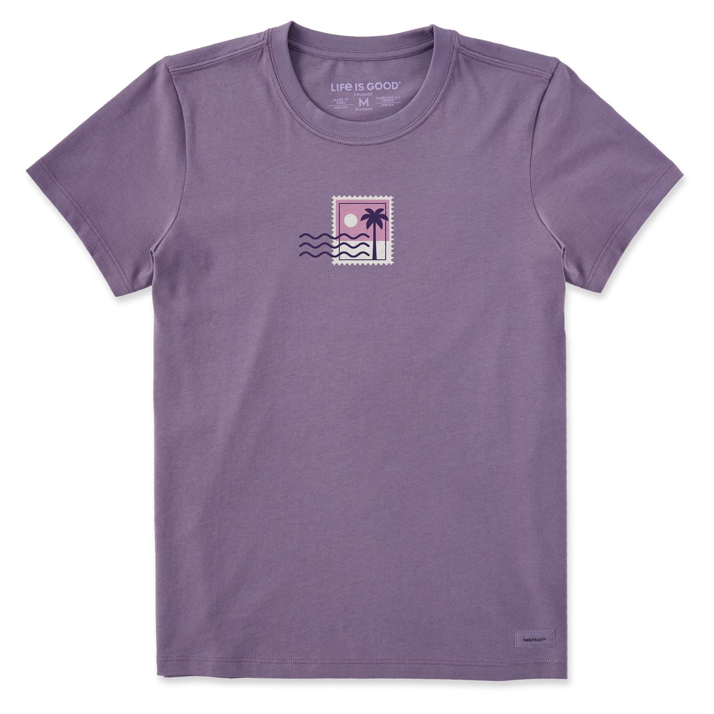 Women's Beach Stamp Short Sleeve Crusher Tee