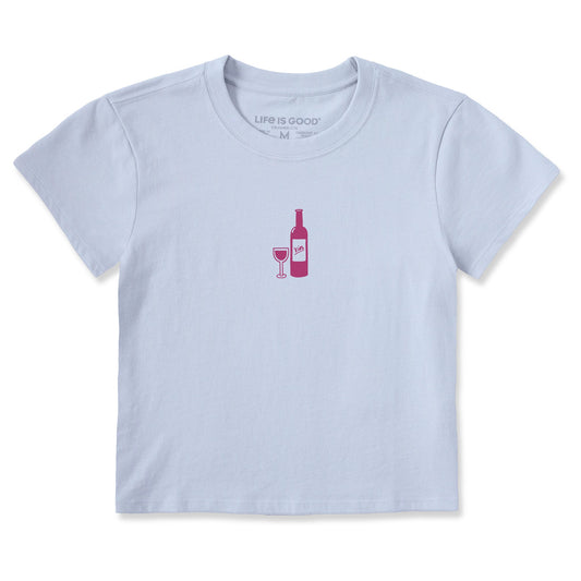 Women's Wine with Glass Crusher-LITE Shrunken Tee