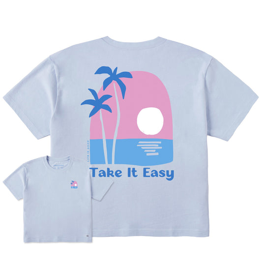 Women's Take it Easy Palms Short Sleeve Crusher Boxy Tee