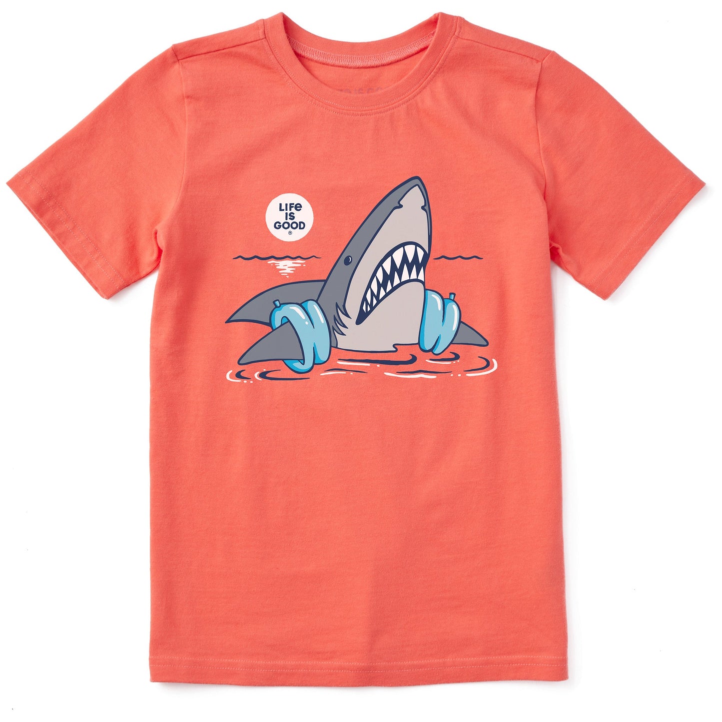 Kids Shark Floaty Swim Short Sleeve Crusher Tee