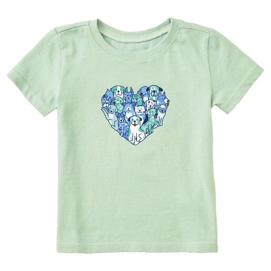 Toddler Tie Dye Heart of Dogs Short Sleeve Crusher Tee