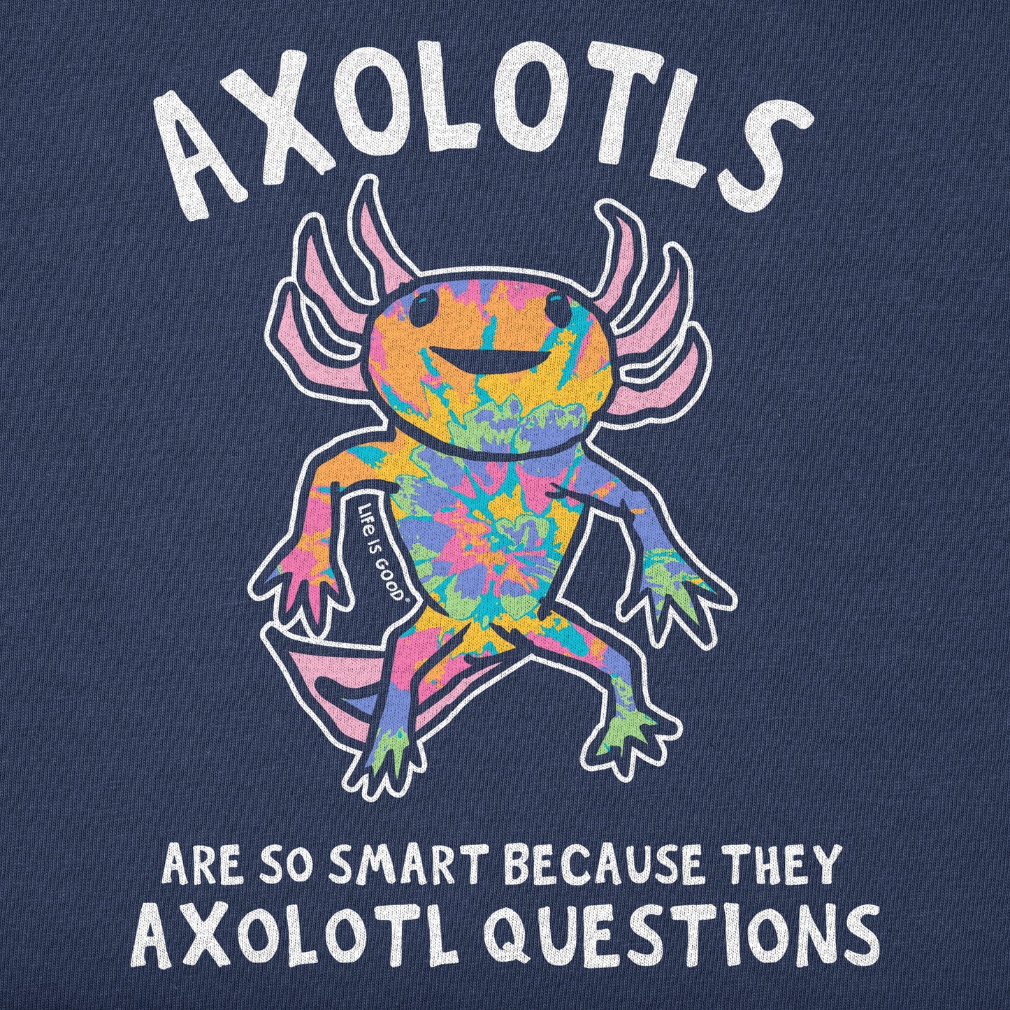 Toddler Tie Dye Axolotl Questions Short Sleeve Crusher Tee