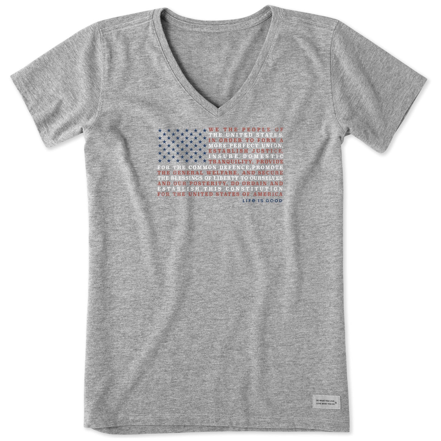 Women's Constitution Flag Short Sleeve Vee