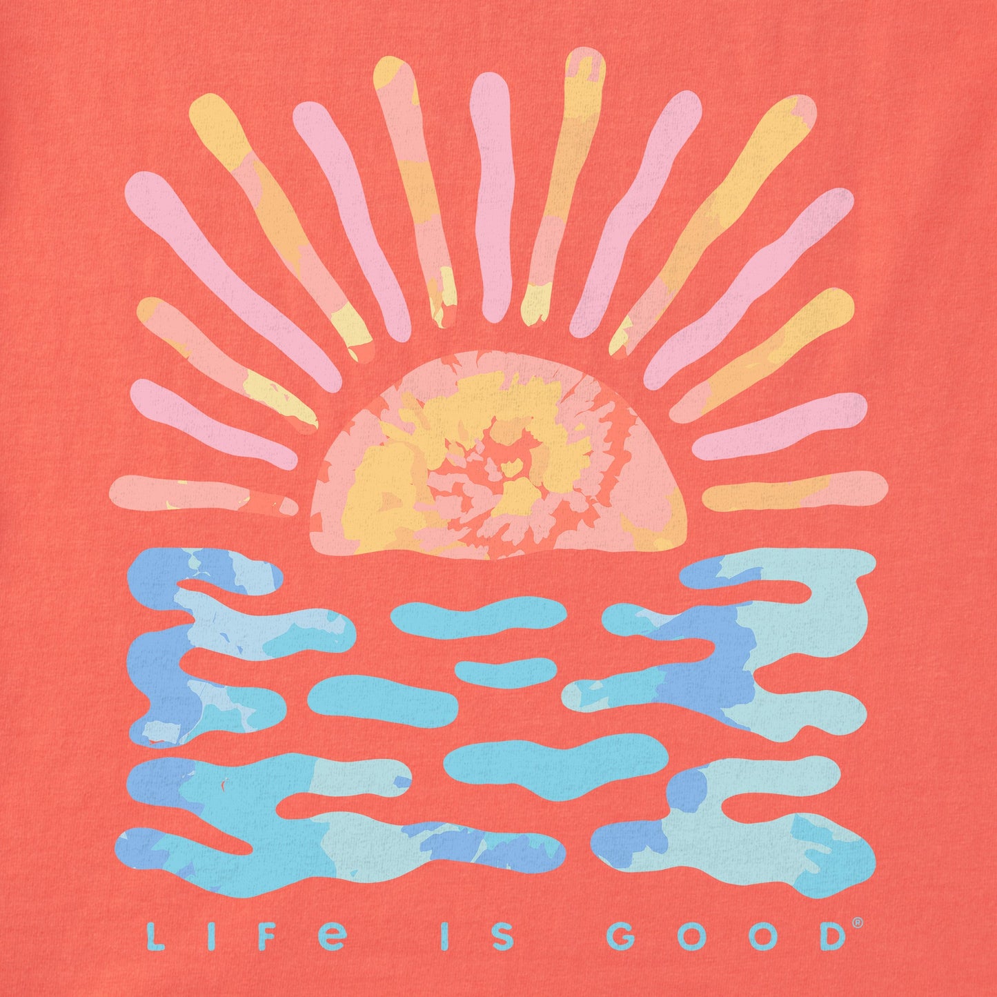 Women's Sun Water Tie Dye Short Sleeve Tee