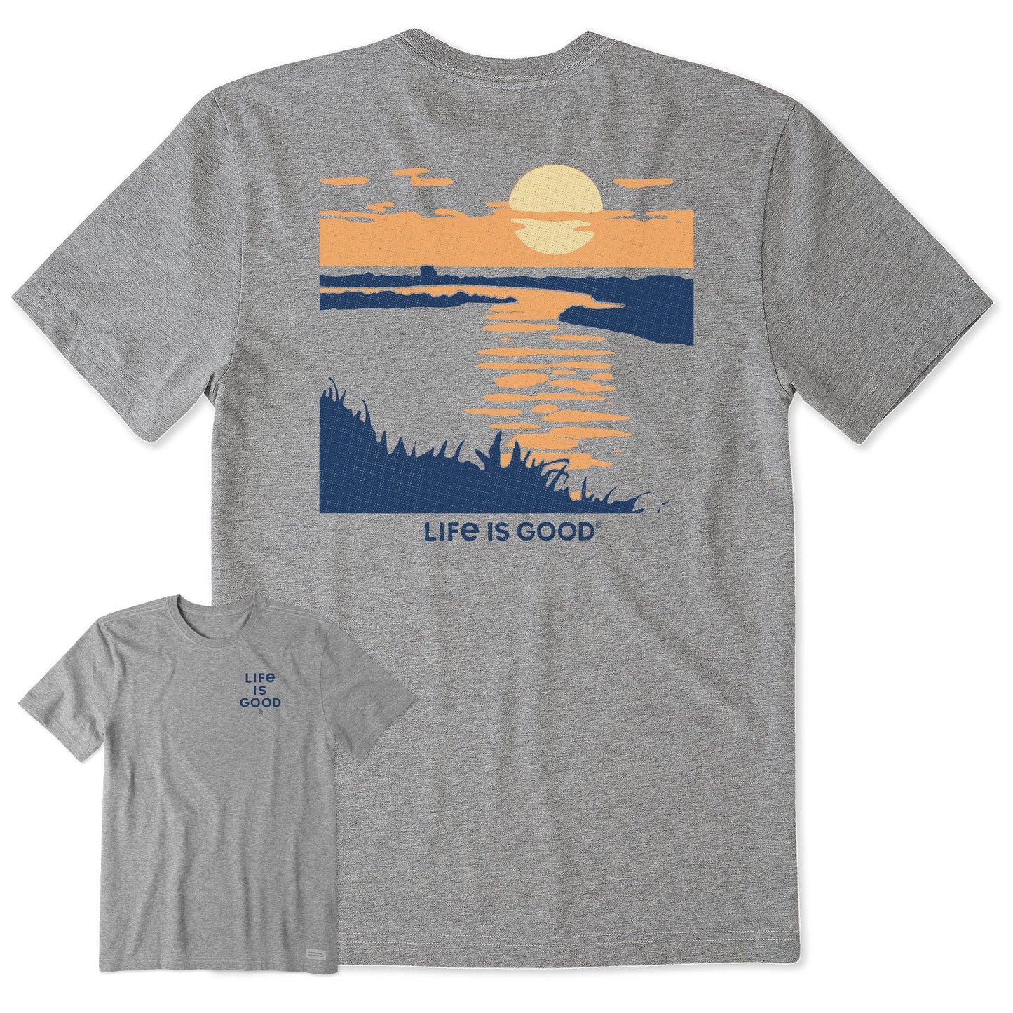 Men's Sunset over the Grass Short Sleeve Crusher Tee