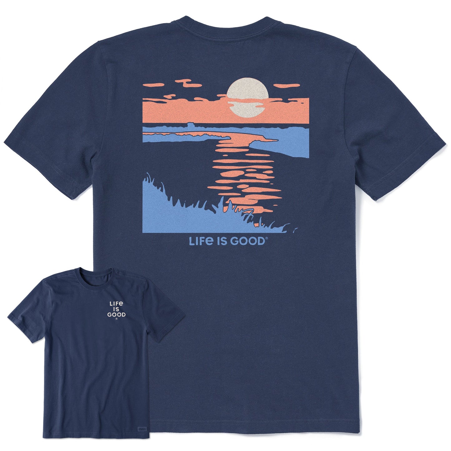 Men's Sunset over the Grass Short Sleeve Crusher Tee