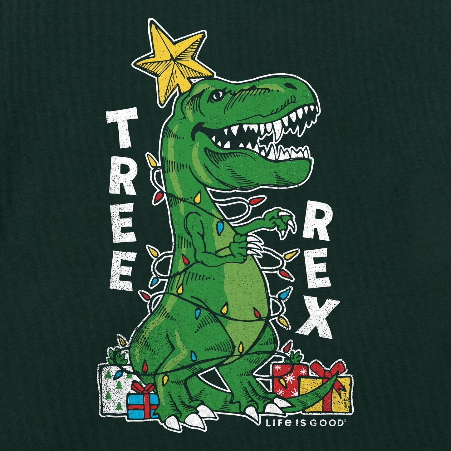 Kids Tree Rex Long Sleeve Crusher Tee