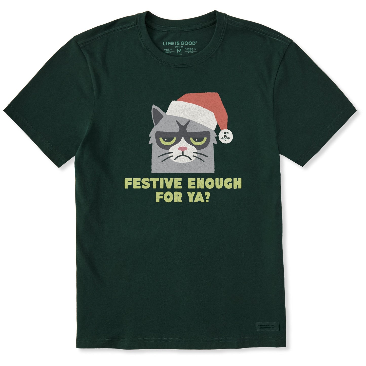Men's Festive Enough For Ya? Short Sleeve Crusher Tee