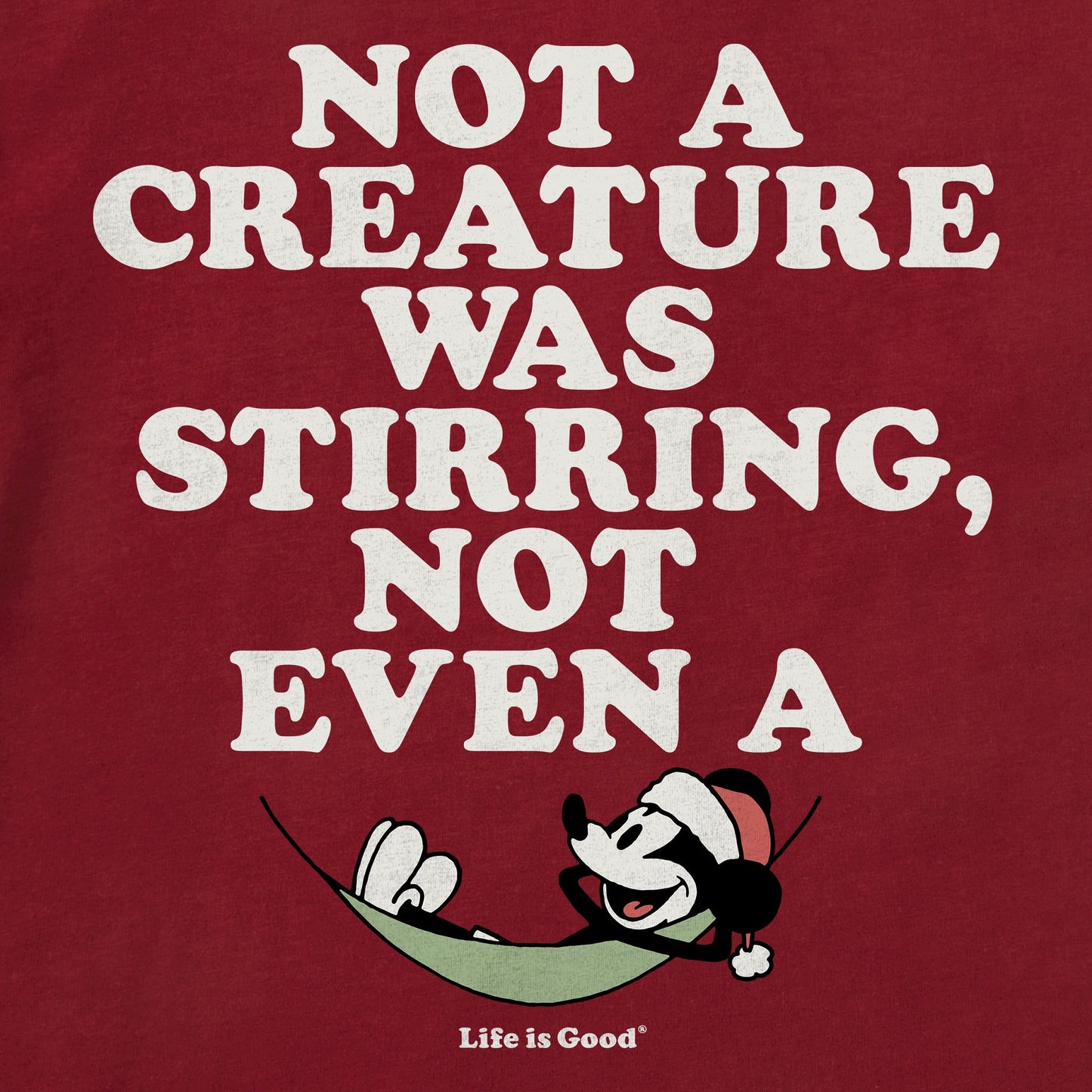 Men's Not a Creature Stirring Willie Long Sleeve Crusher Tee