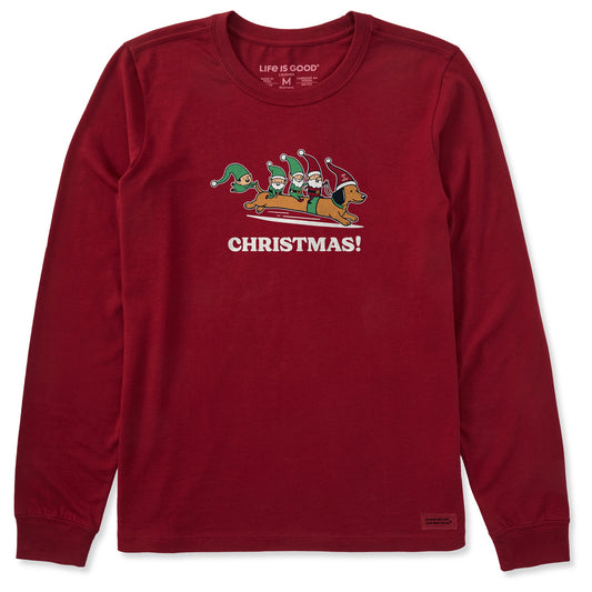 Women's Christmas Long Sleeve Crusher Tee
