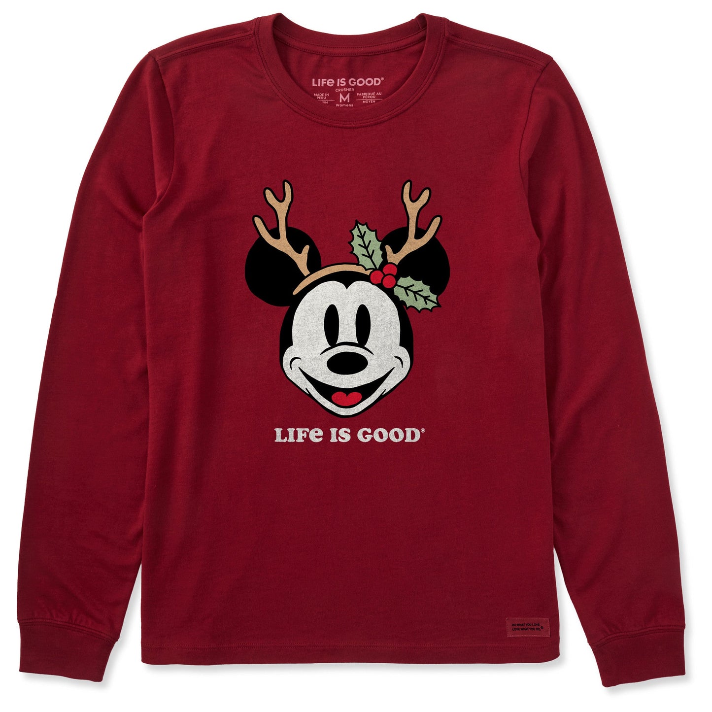 Women's Willie Reindeer Ears Long Sleeve Crusher Tee