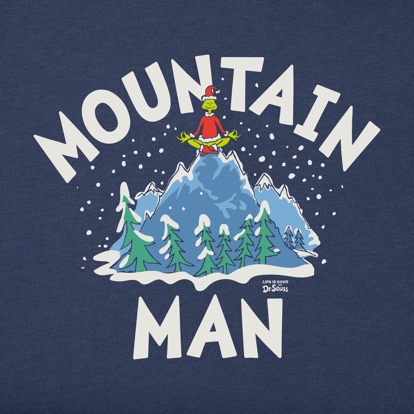 Men's Grinch Mountain Man Long Sleeve Crusher Tee