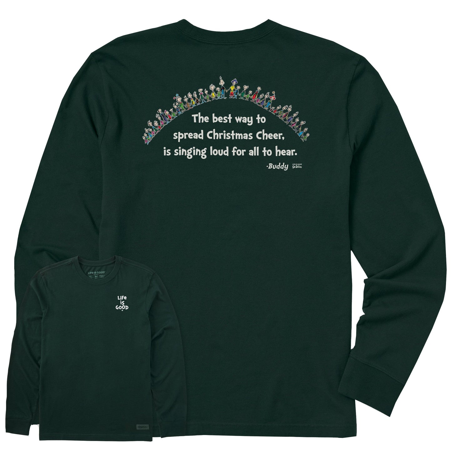 Men's Christmas Cheer Grinch Long Sleeve Crusher Tee