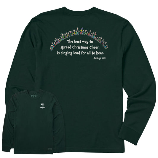 Men's Christmas Cheer Grinch Long Sleeve Crusher Tee
