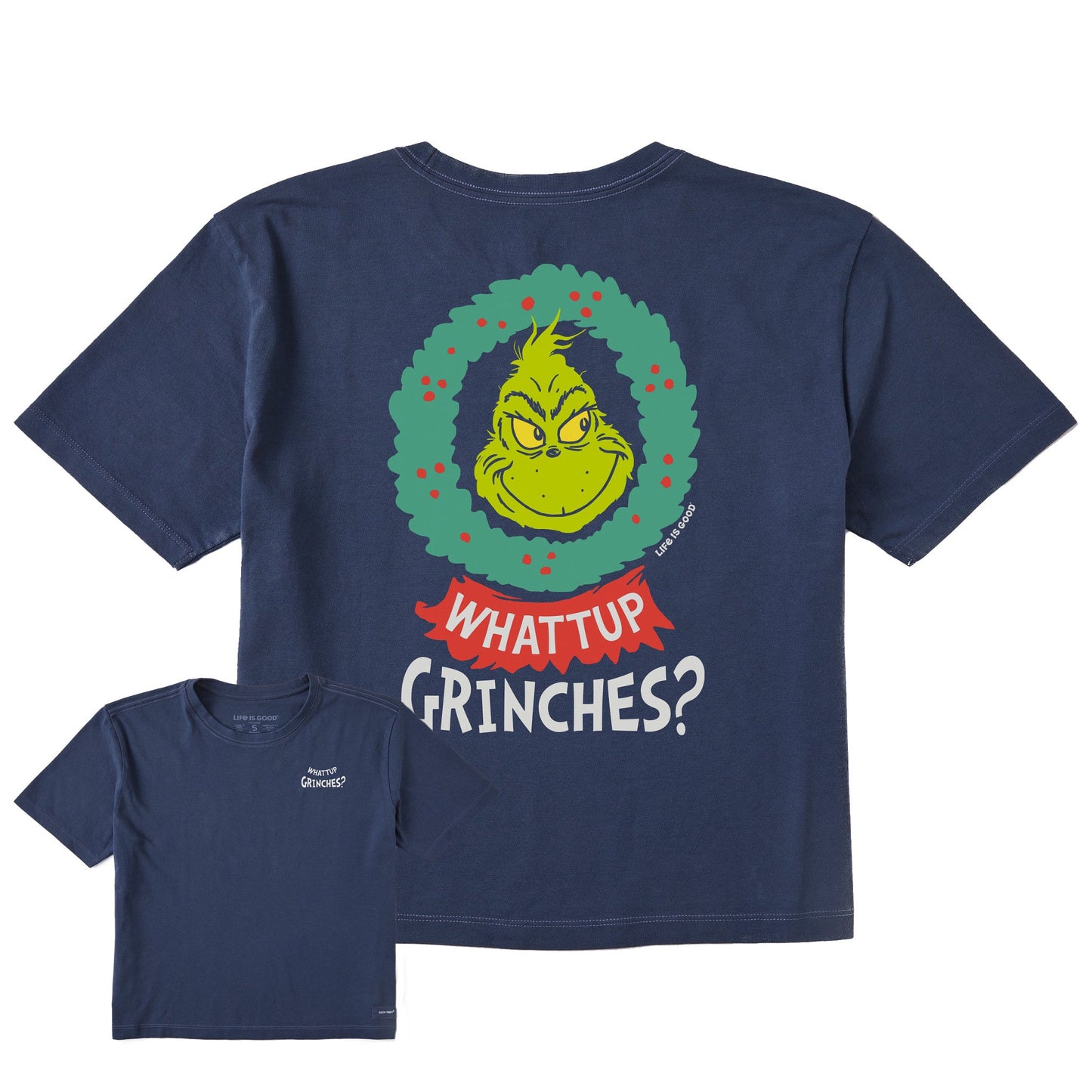 Women's Whattup Grinches Short Sleeve Crusher Boxy Tee