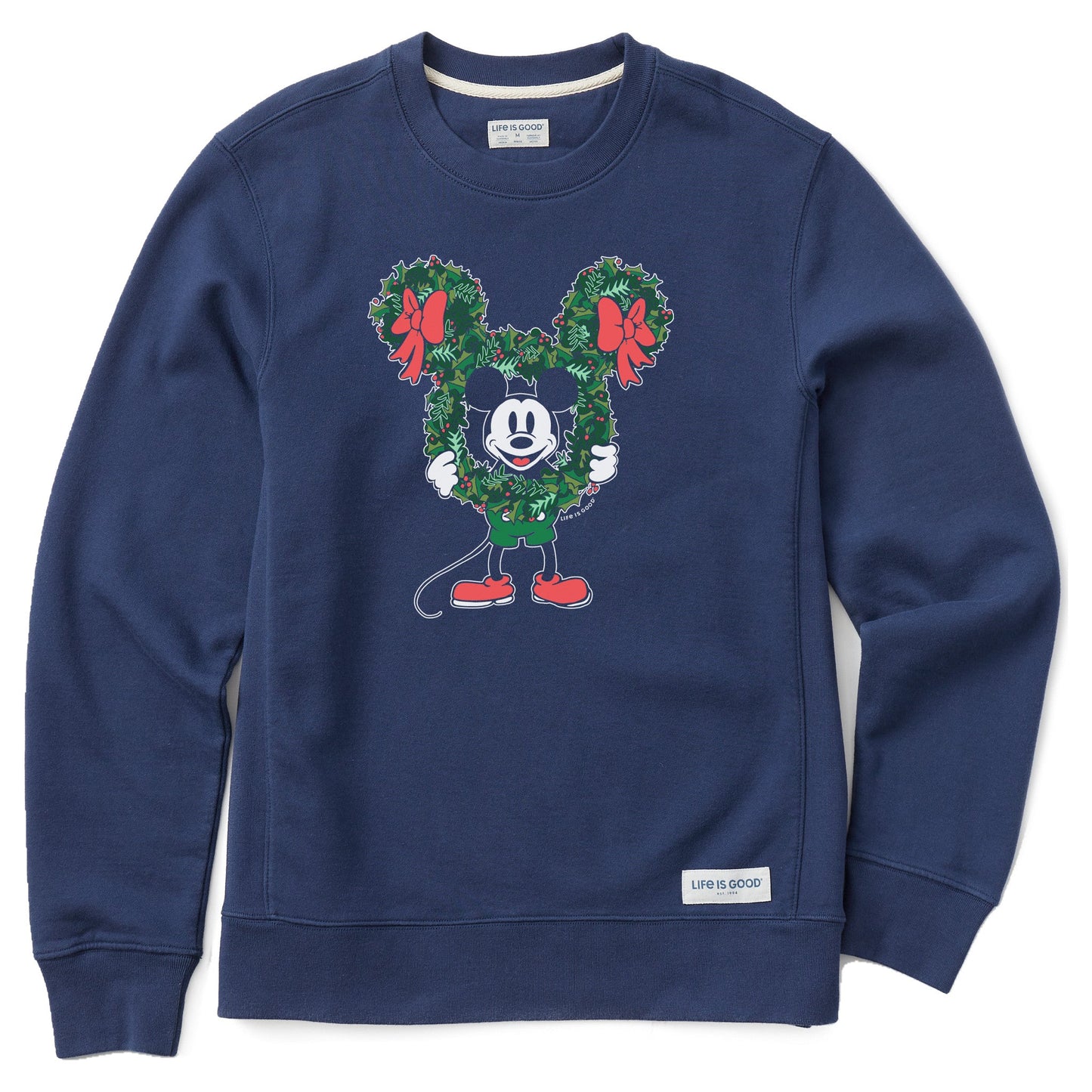Men's Steamboat Willie Wreath Simply True Fleece Crew