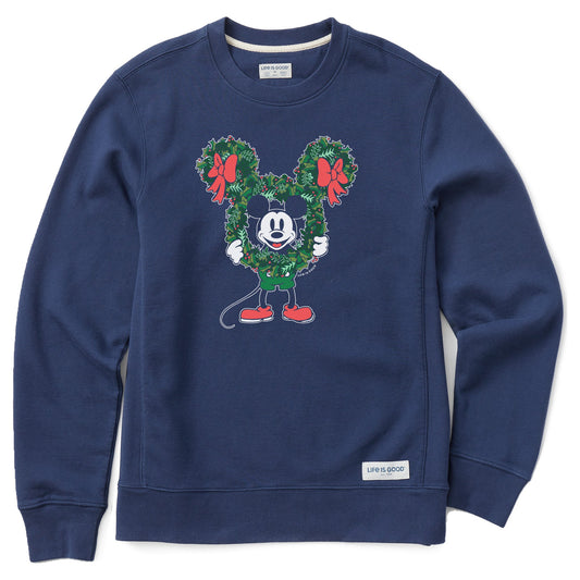 Men's Steamboat Willie Wreath Simply True Fleece Crew