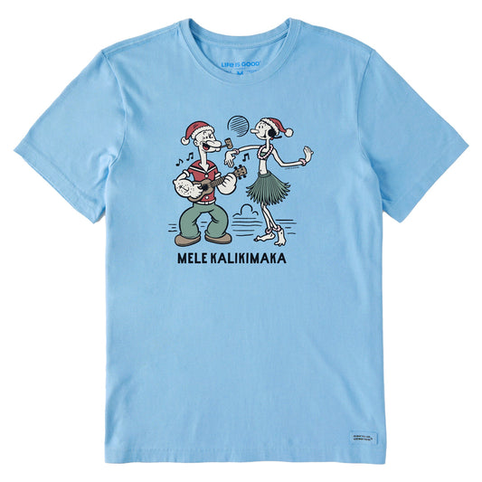 Men's Mele Kalikimaka Popeye Short Sleeve Crusher Tee