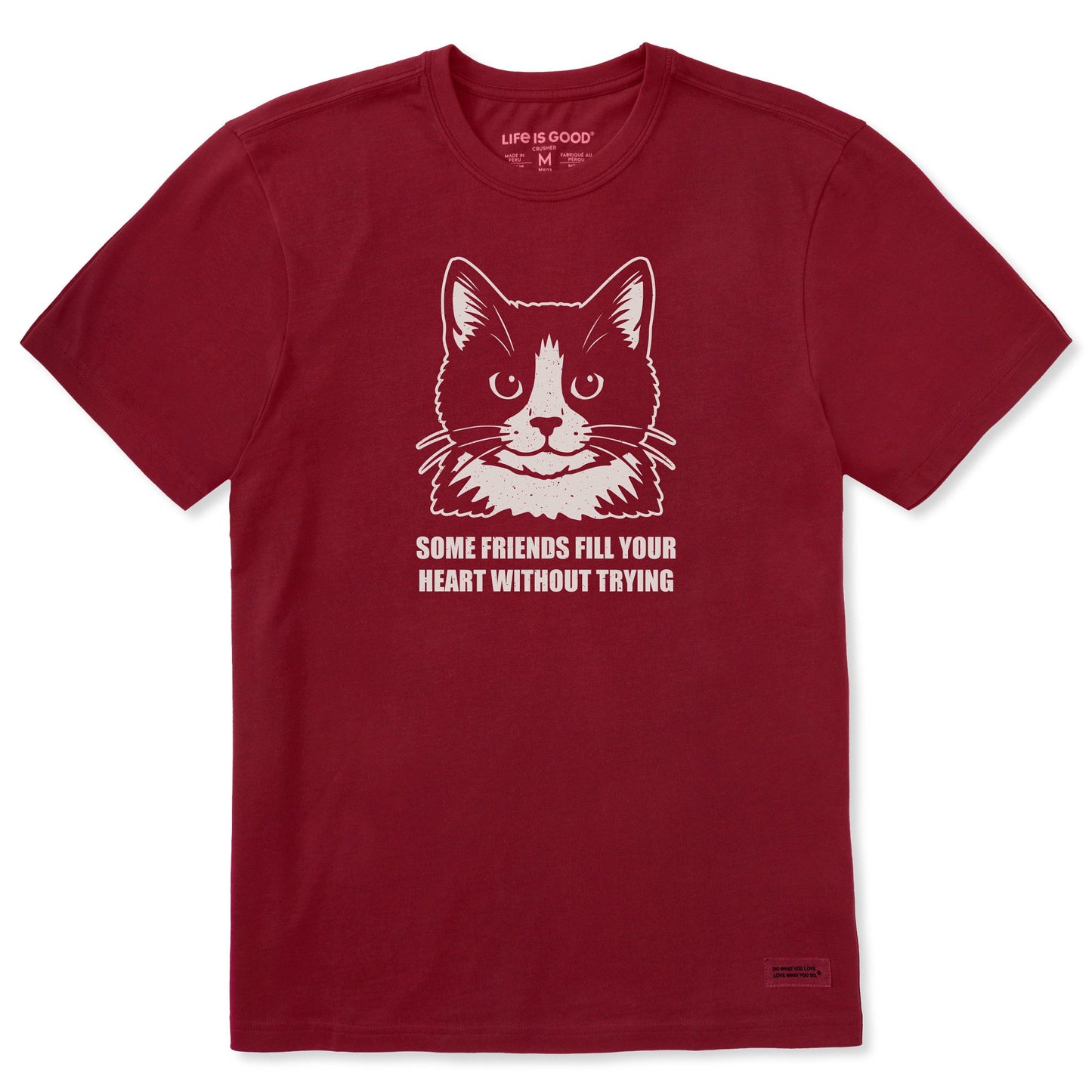 Men's Bert's Fill Your Heart Tuxedo Cat Short Sleeve Crusher Tee