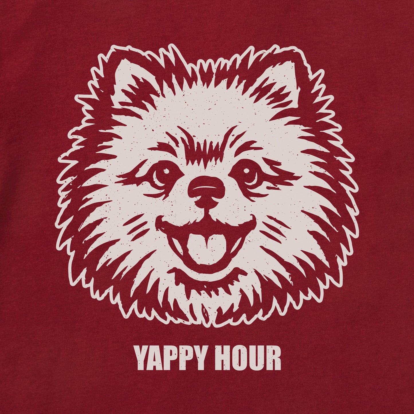Men's Bert's Yappy Hour Pomeranian Short Sleeve Crusher Tee