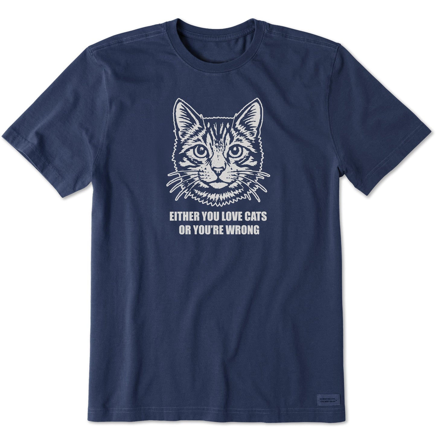 Men's Bert's Love Cats Tabby Short Sleeve Crusher Tee