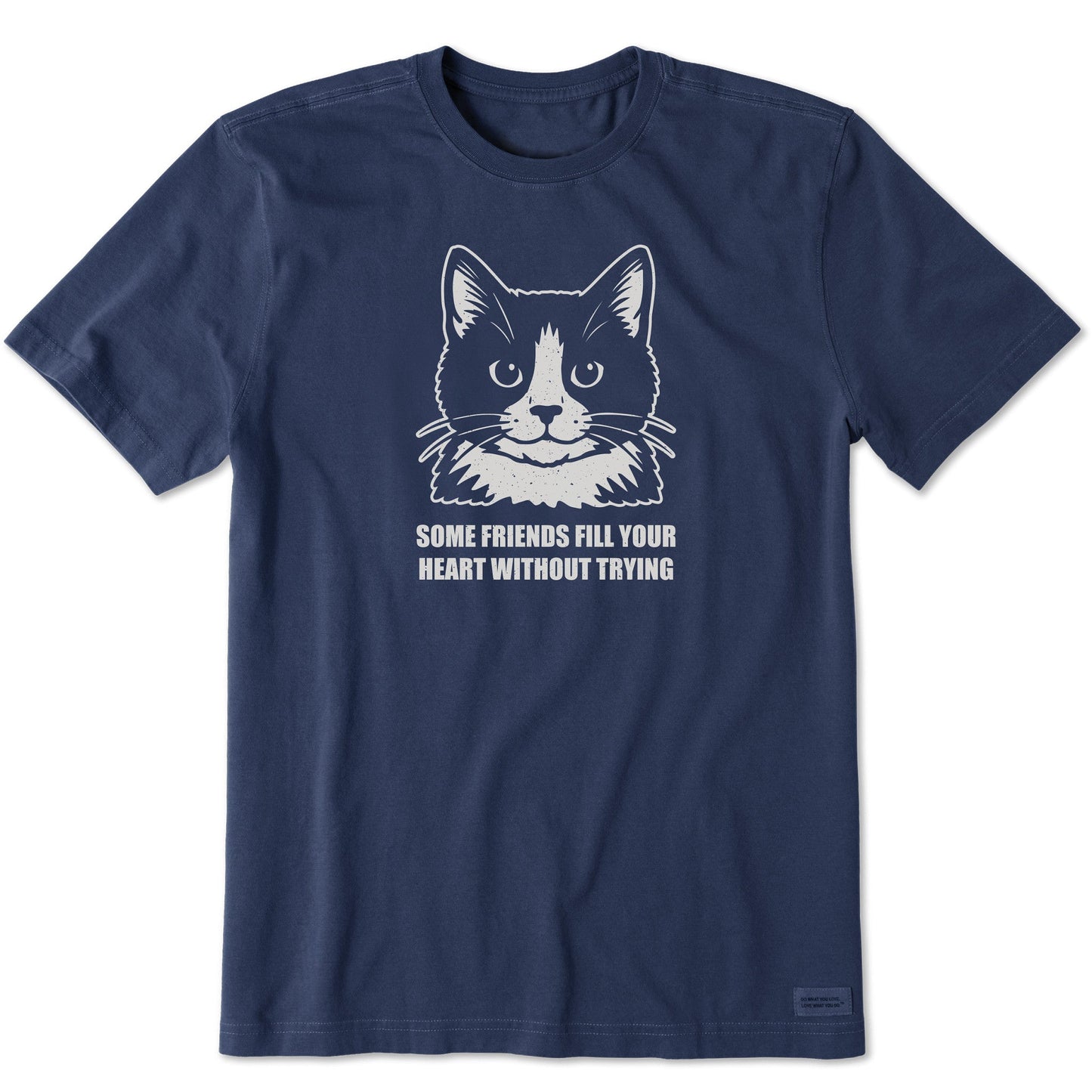 Men's Bert's Fill Your Heart Tuxedo Cat Short Sleeve Crusher Tee