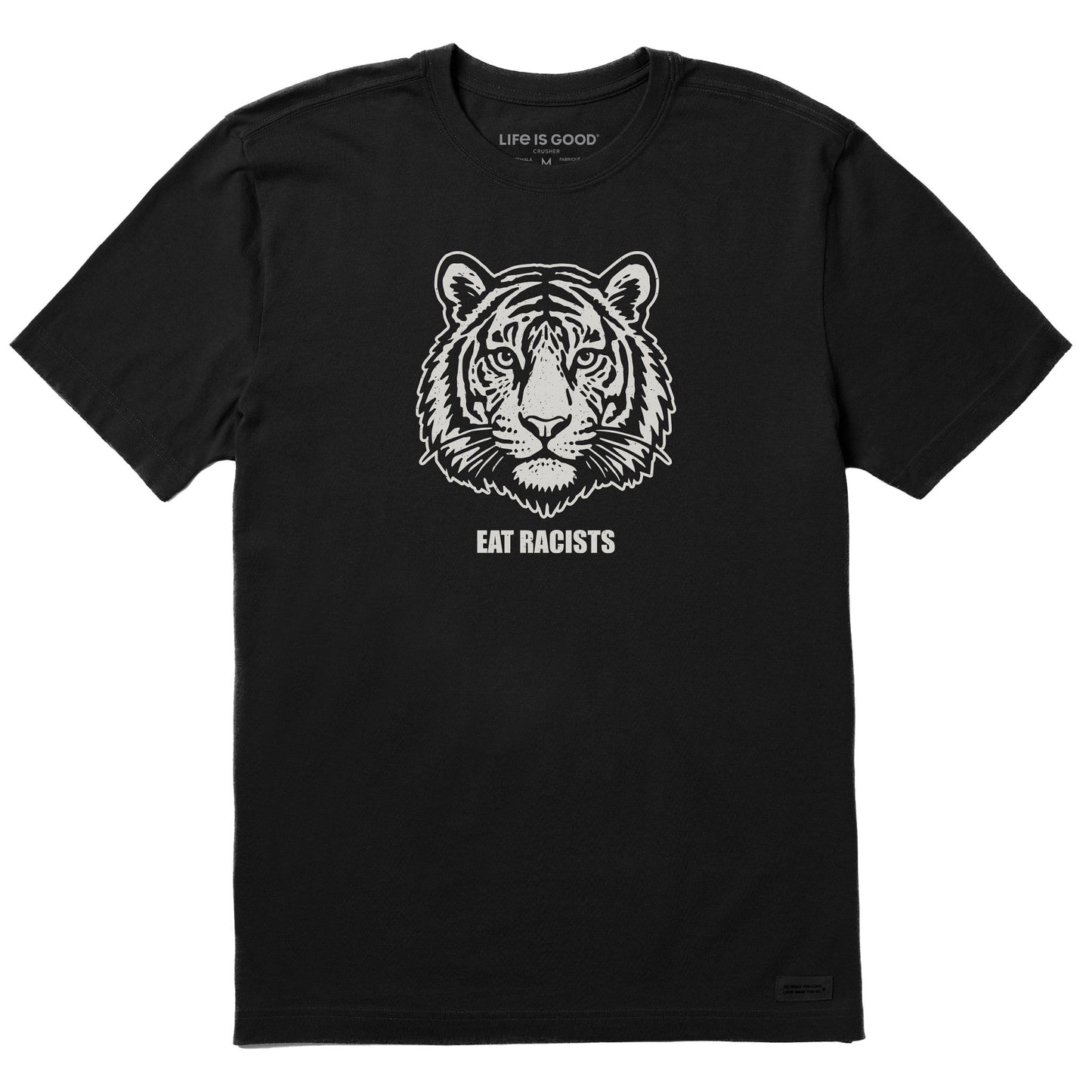 Men's Bert's Eat Racists Tiger Short Sleeve Crusher Tee