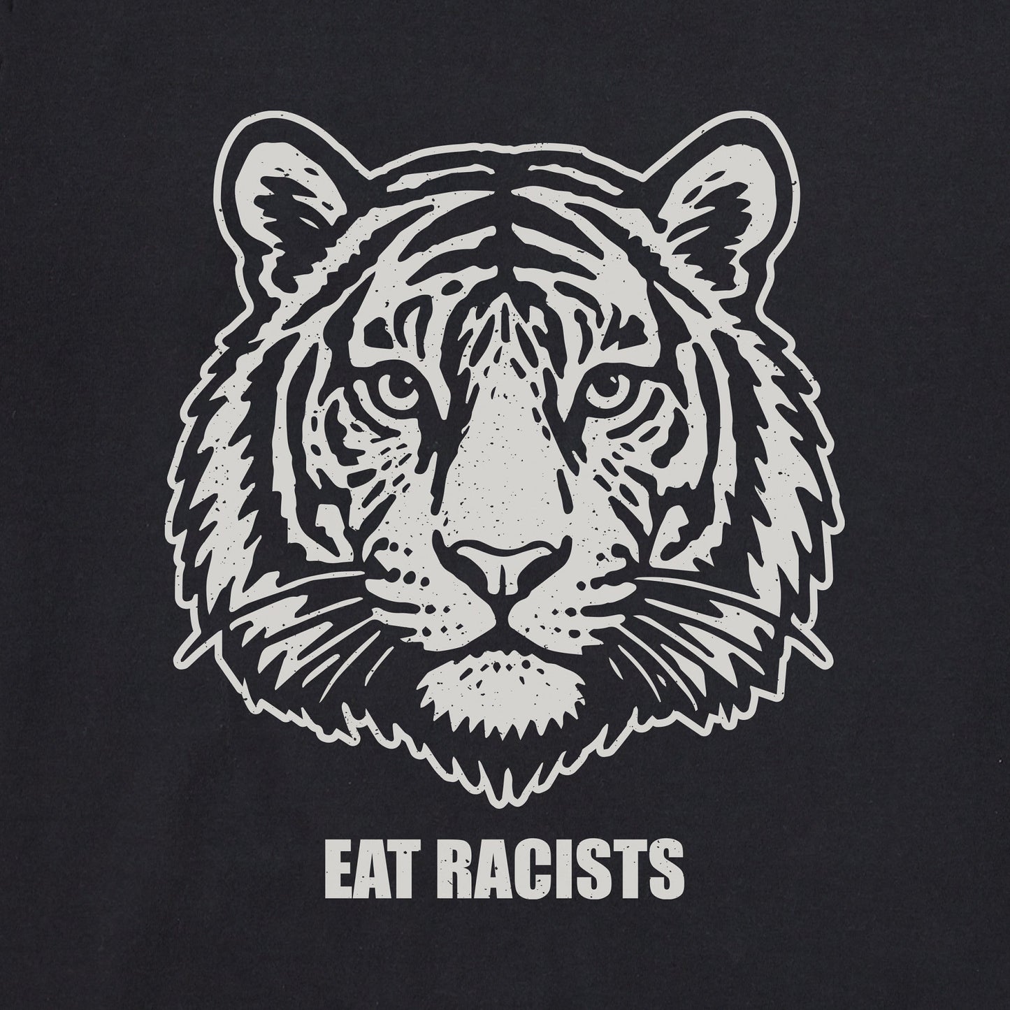 Men's Bert's Eat Racists Tiger Short Sleeve Crusher Tee