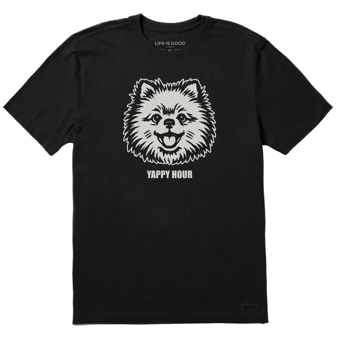Men's Bert's Yappy Hour Pomeranian Short Sleeve Crusher Tee