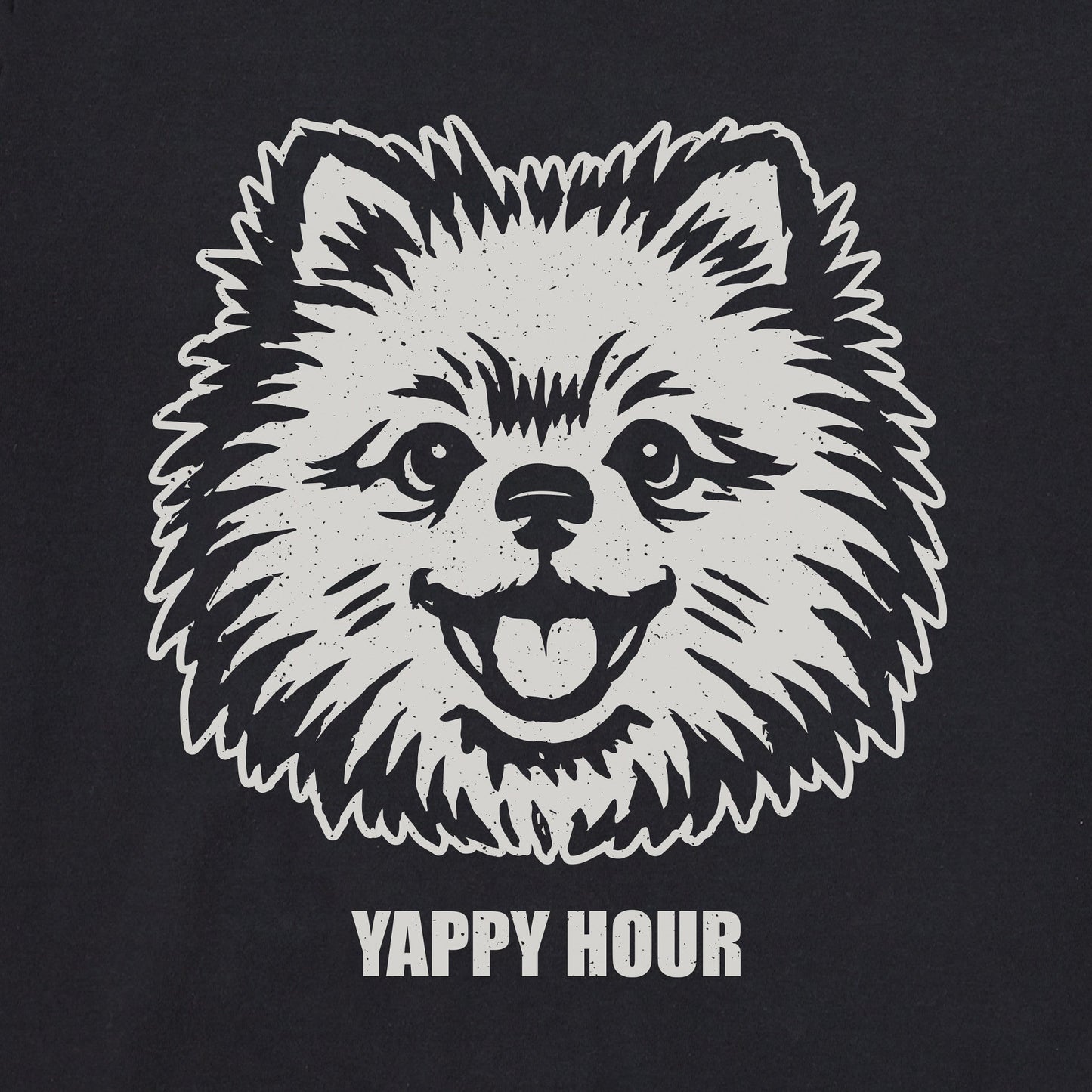 Men's Bert's Yappy Hour Pomeranian Short Sleeve Crusher Tee