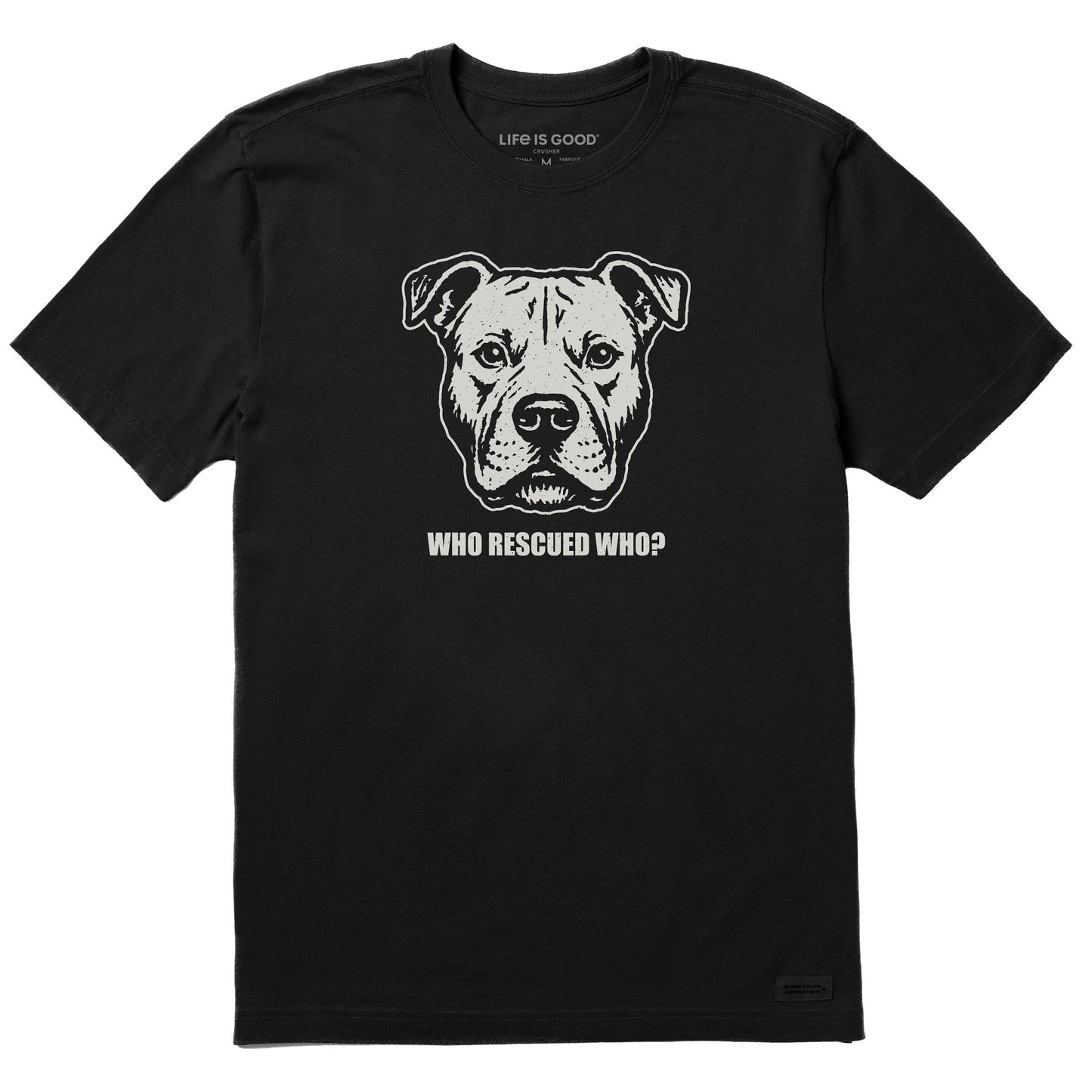 Men's Bert's Who Rescued Who Pit Short Sleeve Crusher Tee