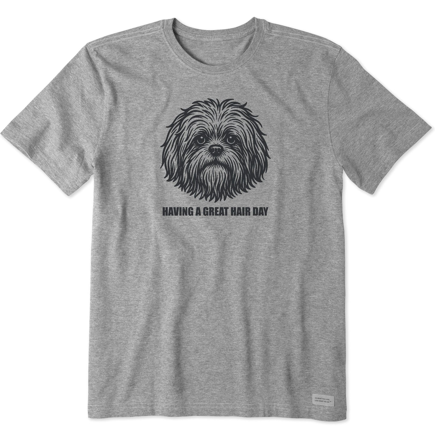 Men's Bert's Great Hair Day Shih Tzu Short Sleeve Crusher Tee