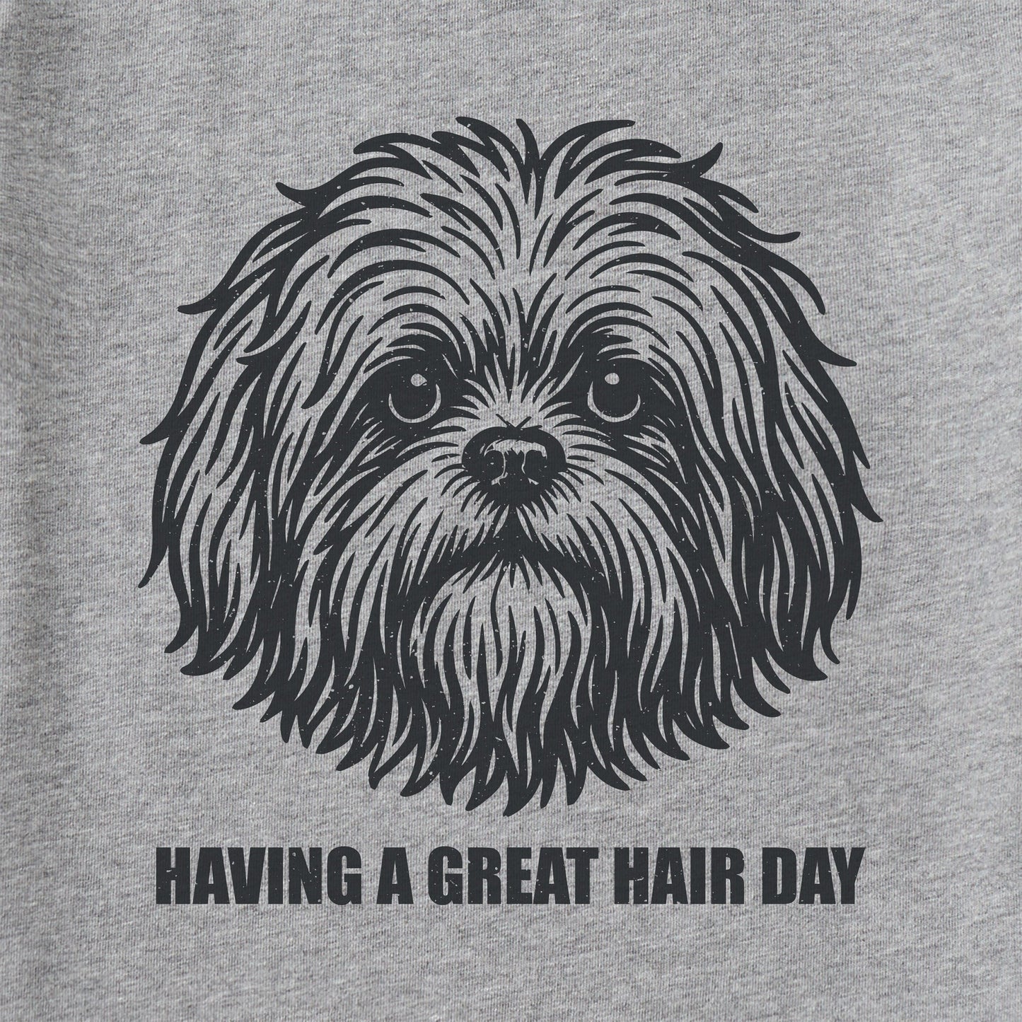 Men's Bert's Great Hair Day Shih Tzu Short Sleeve Crusher Tee