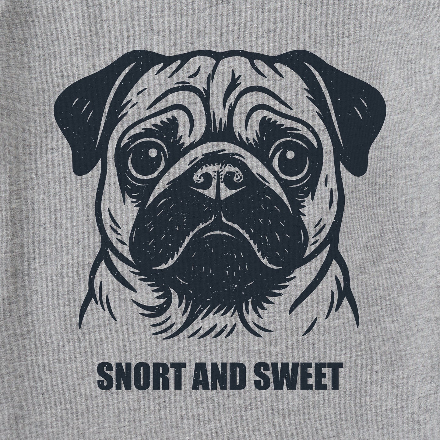 Men's Bert's Snort & Sweet Pug Short Sleeve Crusher Tee