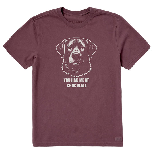 Men's Bert's You Had Me at Chocolate Lab Short Sleeve Crusher Tee