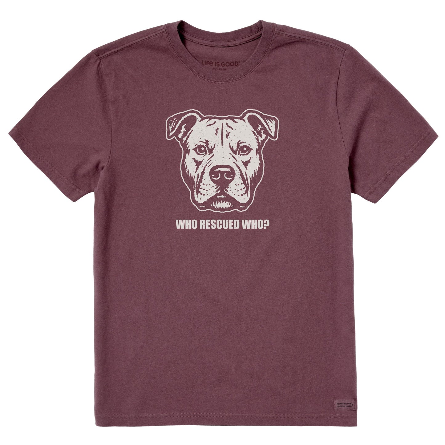 Men's Bert's Who Rescued Who Pit Short Sleeve Crusher Tee