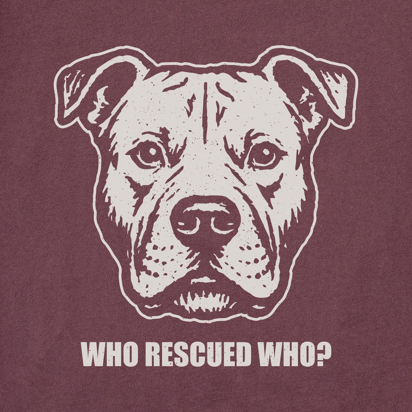 Men's Bert's Who Rescued Who Pit Short Sleeve Crusher Tee