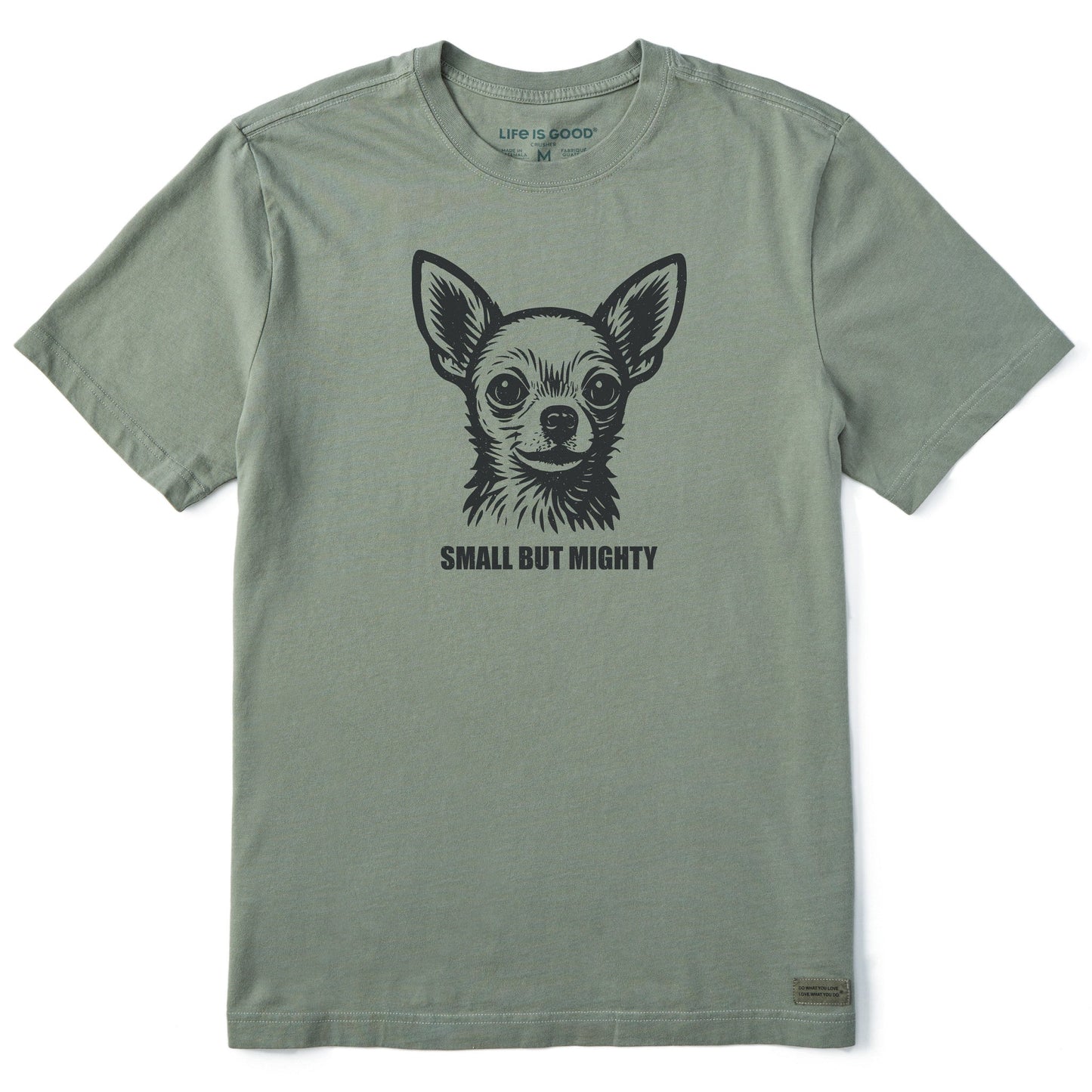 Men's Bert's Small but Might Chihuahua Short Sleeve Crusher Tee